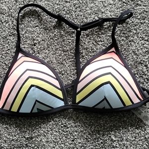 Rainbow PINK bikini. Small top and bottoms